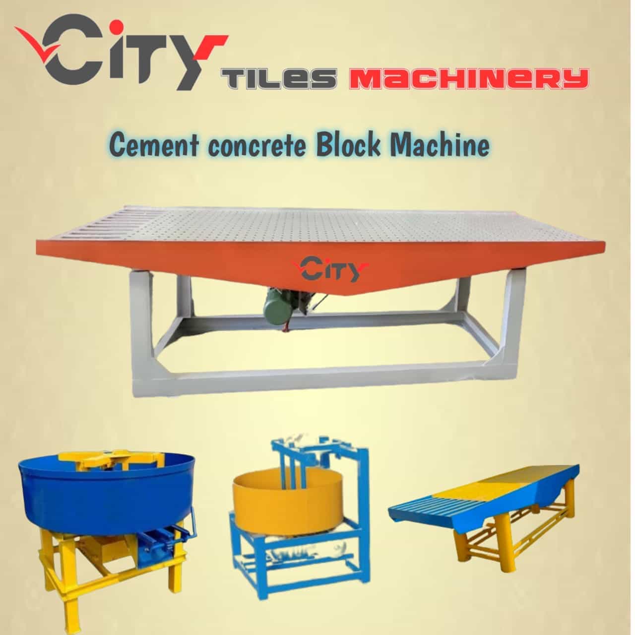 Cement concrete block making machine