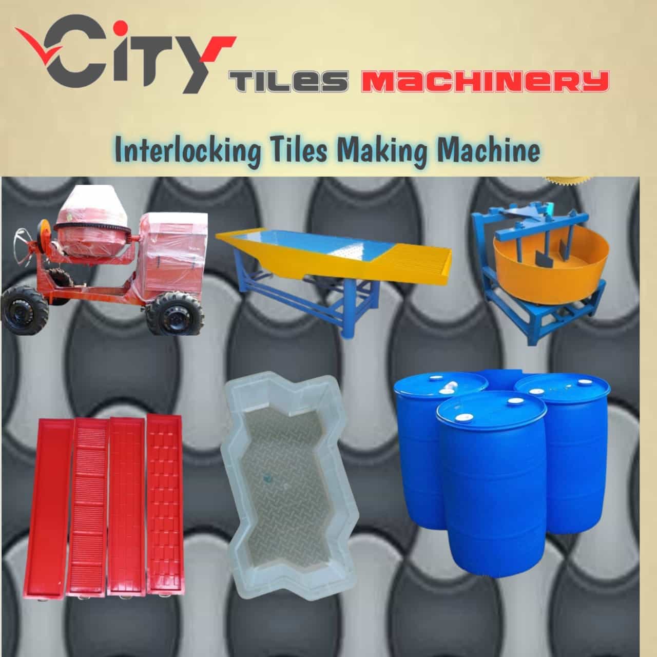 Interlocking Tiles making machine